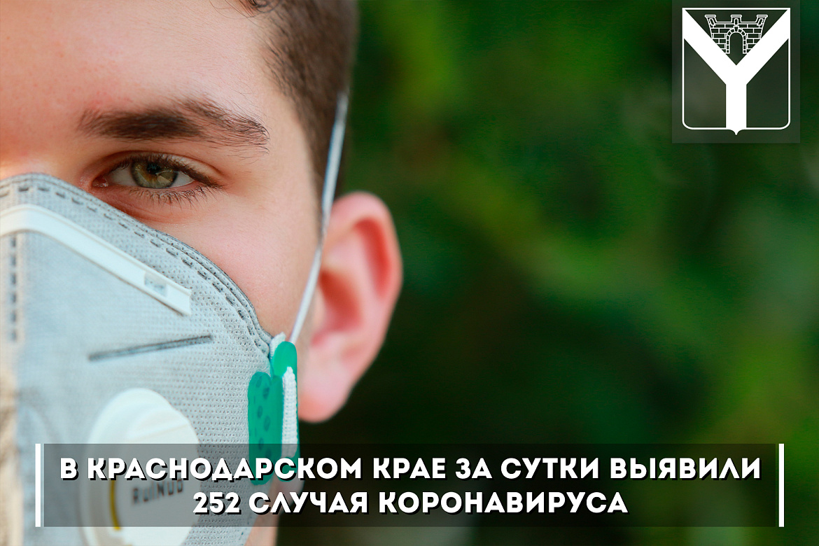 В Краснодарском крае за сутки выявили 252 случая коронавируса